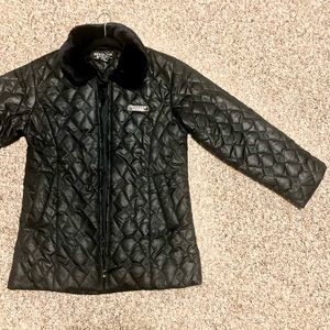 Italian Moda Puffer Jacket with Fur Collar